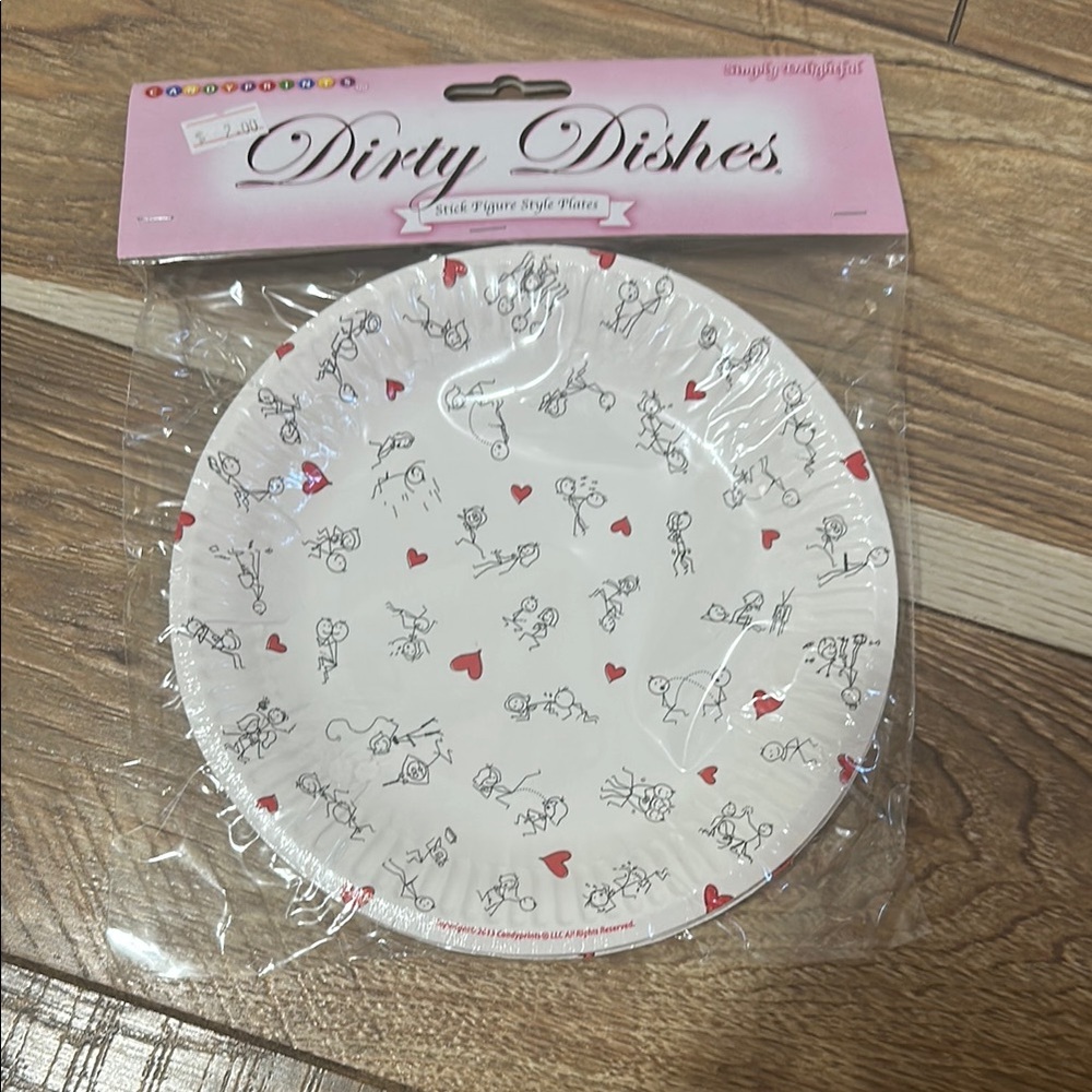 Naughty stick figure Paper Plates